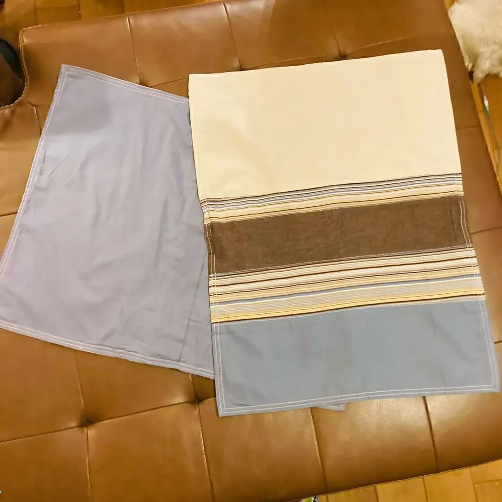 DOCKERS MASCULINE STRIPED PILLOW SHAMS STANDARD PILLOW COVERS
